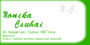 monika csuhai business card